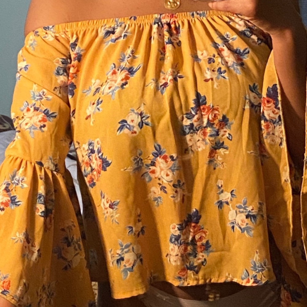 Floral off the shoulder top